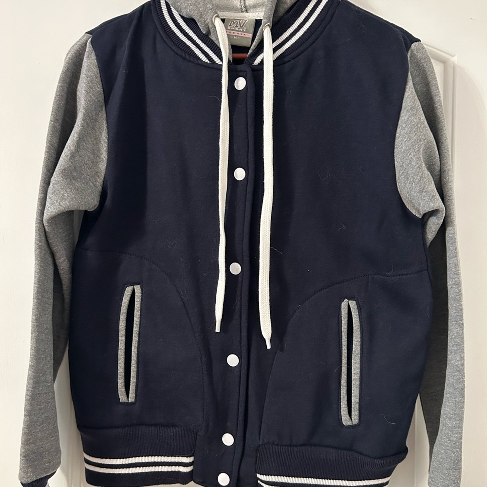Hooded Collegiate Style Jacket
